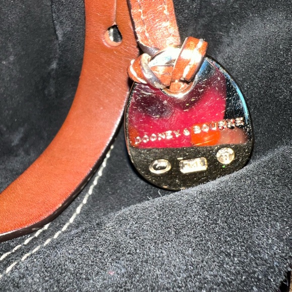 Dooney & Bourke Black Suede Shoulder Bag EUC - Picture 7 of 14